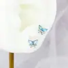 Pendiente de Aleación de Titanio F136 Cola de Taladro Hueso de la Oreja Mariposa Clavo de Hueso de la Oreja Ópalo Zirconio Clavo de Nariz Clavo de Labio Joyería para Perforación Corporal de Titanio G23