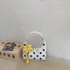 Bolso de Mano para Axila Estilo Universitario de Lunares Coreanos para Mujer 2026 Nueva Moda Versátil de Gran Capacidad para Hombro Cruzado