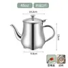 Olla de Aceite de Acero Inoxidable, Jarra de Aceite Doméstica Antiderrames, Botella para Verter Aceite, Recipiente de Aceite de Cocina, Botella de Aceite con Filtro de Aceite Comestible
