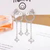 Pendientes de Borla de Perla y Mariposa de Circonita Flash Estilo Coreano Pendientes Únicos de Lujo Ligero Pendientes Elegantes para Mujer Pendientes Nuevo Estilo 2025