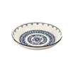 Prato de Cerâmica Louça Doméstica Azul e Branco Prato de Porcelana sob Esmalte Prato para Frutas Prato Fundo Disco Prato de Sopa para Micro-ondas