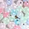 Cor dopamina cor amor diamante bola furo reto contas DIY corrente de celular chaveiro corrente de bolsa acessórios atacado