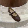 Zapatos Planos Estilo Chanel para Mujer, Nuevo Modelo 2026, Zapatos Mary Jane Tejidos de Cuero con Hebilla, Mocasines Estilo Mori