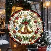 Campana de Navidad Colgante de Vidrio de Color Adorno de Vidrio para el Hogar Decoración de Ventana Atrapasoles para el Jardín