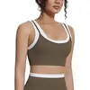 Novo Estilo Transfronteiriço Sensação Nua Falso Duas Peças Sutiã Esportivo Costurado Bloco de Cores Sutiã de Yoga Corrida Fitness Roupa de Yoga Feminina