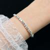 Pulsera Casual y de Moda con Hebilla S de Plata Chapada en Cobre, Campana de Hielo Triturado, Joyería de Mano como Regalo de Cumpleaños para Amigos