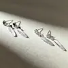 Pendientes Creativos de Borla de Pedrería y Plumas con Diseño Único, Nuevo Estilo Trendy de Lujo Ligero, Pendientes Minimalistas