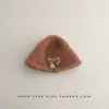 Sombrero para Niños Otoño e Invierno Cálido Grueso de Felpa Tipo Cubo para Niñas, Elegante Versión Coreana de Punto Sombrero de Pescador Moderno