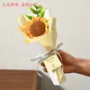 Temporada de Formatura Dia do Professor Buquê de Crochê de Lã Feito à Mão Girassol Produto Acabado Flor Artificial Flor Feita à Mão Presente Flor Presente Transfronteiriço
