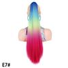 Comercio Exterior Mujer Largo Yk Seda Esponjoso Colorido Clip Cola de Caballo Fibra Química Teñida Cabello Medio y Largo Clip Cola de Caballo Mayoreo