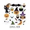 Venta al por mayor transfronteriza Calabaza Halloween Estampado en stock Impresión de ropa Patrón de transferencia térmica Estampado de logotipo offset Pegatinas