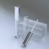 Frasco de delineador de 3ML com tampa prateada, frasco vazio de delineador de maquiagem transparente, tubo de rímel, frasco aplicador para desenho de linha de nail art