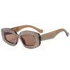 Las Nuevas Gafas de Sol Rectangulares de Lujo con Incrustaciones de Diamantes Estilo Retro Hong Kong de Rain Son Imprescindibles para la Moda al Aire Libre