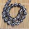 Venta al por mayor directa de fábrica cuentas de ágata de tres ojos de 14 mm cuentas redondas cuentas para manualidades Bodhi collar pulsera con accesorios de cuentas