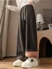 Pantalones Casuales de Pierna Ancha para Mujer, Estilo Nuevo Primavera y Otoño 2026, Holgados, Cintura Alta Adelgazantes, Forrados de Felpa y Engrosados de Pierna Recta para Otoño e Invierno