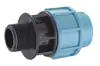 Conexões de Tubo de PP Tipo Rosqueado Luva de Tubo de Diâmetro Igual Conector Rápido de Tubo PE Junta de Reparo de Emergência para Irrigação Conector de Luva de Tubo Rosqueado