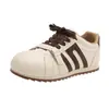 Zapatos de entrenamiento alemanes zapatos blancos nuevos suela gruesa casual 2026 con cordones otoño zapatos de plataforma para mujer grises estilo coreano Forrest Gump color café