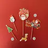 Decoración de Pastel Horneado Enchufe Decoración de Postre Navideño Fiesta Disfraz Tarjeta Bandera Enchufe Decoración de Pastel Navideño