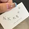 Súper valor juego de 6 piezas de aretes aretes de cruz de circonita de diamante completo nuevos aretes piercing para la oreja que combinan con todo traje para múltiples perforaciones en la oreja