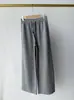 Pantalones deportivos casuales de pierna ancha con cordón de color contrastante ~ Caída natural, costura doble, cintura alta, corte tridimensional