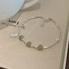 Pulsera de plata rota de jade de estilo nacional para mujer, moda de lujo ligero, pequeña, estilo chino nuevo, segura y feliz, versátil, pulsera de alta gama