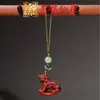 Accesorios de Madera Maciza Tallada de Caballo del Zodiaco Volador Cadena para Teléfono Móvil Colgante Yiming Xianyuan Llavero Creativo de Caballo de Sándalo