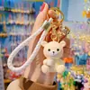 Nuevo Llavero de Oso Mengmeng de Resina de Dibujos Animados para Mujer, Lindo, de Moda, Exquisita Muñeca de Resina, Llavero, Colgante para Bolso