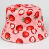 Nuevo sombrero de pescador con frutas tropicales transfronterizo, tendencia europea y americana, sombrero de lavabo con estampado de doble cara, sombrero de protección solar para exteriores.