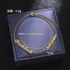 Collar, Pulsera y Pendientes Personalizados DIY de Letras, Juego de Tres Piezas, Estilo Ins para Pareja, Joyería de Letras de Acero Inoxidable, Collar de Moda para Mujer