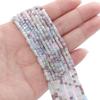 Cuentas cuadradas de colores mezclados, cortadas en vidrio, chapadas en oro, hechas a mano, para collares y pulseras, accesorios, joyería con cuentas, material con cuentas.