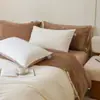 Conjunto de Roupa de Cama de Veludo Leite Outono e Inverno Conjunto de Quatro Peças Capa de Edredom Espessa de Veludo Coral Dupla Face Lençol de Flanela Peça Única Conjunto de Três Peças