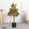 Madeira artificial de alta qualidade que muda de cor, com aspersão dourada, árvore banyan falsa, planta de vaso de chão, decoração de flor interna para sala de estar, bonsai verde falso