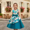 Vestido infantil de Amazon con estampado sin mangas de tela forjada para fiesta de cumpleaños con lazo estilo pastoral vestido infantil
