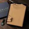 Sem costura! Outono e Inverno Gola alta masculina Malha de Caxemira Linha Única Pronto para Vestir Versátil Malharia Malharia Caxemira