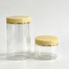 En stock: Botellas transparentes de boca ancha de 56 dientes/68 dientes/89 dientes, tarro de crema de 250 g con tapa transparente de borde dorado, material de embalaje para mascarilla capilar de 500 g