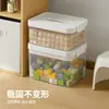 Caja de Almacenamiento Doméstica de Gran Capacidad, Contenedor de Plástico Engrosado para Escritorio de Sala de Estar, Caja Organizadora de Juguetes