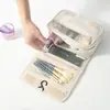 Bolsa de Higiene Pessoal Sarja Grande Capacidade Portátil para Viagem Bolsa de Armazenamento Impermeável para Homens e Mulheres Gancho para Pendurar Bolsa de Higiene Pessoal