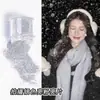 Natal Ano Novo Cena de Neve Pó de Prata Fotografia Dia de Neve Flash Atmosfera Sentido Mão Coração Fogos de Artifício Pó de Glitter Fotografia Adereços