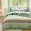 Juego de Ropa de Cama de Cuatro Piezas Floral de Primavera 100% Algodón para Uso en el Hogar, Funda de Edredón Suave de Algodón Puro, Sábana Bajera Matrimonial, Juego de Cuatro Piezas para Todas las Estaciones