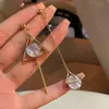 Novo estilo fresco e doce estilo japonês e coreano design senso de moda brincos assimétricos geométricos triângulo pingente brincos acessórios femininos