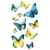 Pegatinas de Tatuaje de Mariposas de Colores al por Mayor Impermeables y de Larga Duración Pegatinas Combinadas de Mariposas Acuarela Soñadoras para Pecho, Cintura y Brazos