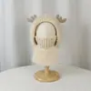 Gorro Infantil Máscara de Astas de Dibujos Animados Bufanda para el Cuello Gorro de Una Pieza Pulóver Gorro de Invierno para Exteriores Felpa Cálido Protección para Orejas Gorro de Punto