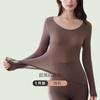 Roupa Íntima Térmica Feminina Camada Base Top Fino Modelador de Corpo Roupas de Outono e Conjunto de Calças para Inverno