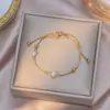 Nova Pulseira de Aço Titânio da Moda para Mulheres, Joia de Mão de Luxo Leve, Pulseiras de Casal Coreanas de Alta Qualidade, Coleção de Pulseiras Femininas