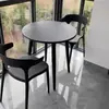 Juego de Plástico para Reuniones de Ocio al Aire Libre con Mesa Redonda Pequeña y Sillas para Balcón, Popular en Cafeterías de Té de Leche de Moda, Mesa de Comedor Simple para Uso al Aire Libre