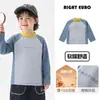 Parte superior base de invierno para niños, estilo europeo, bloques de color, cálida, nueva ropa infantil 2026, ropa de invierno para niños y bebés, moderna