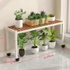 Novo Modelo 2025 Carrinho de Flores com Rodas para Sala de Estar, Suporte de Chão, Rack de Armazenamento Móvel para Varanda, Suporte de Vasos de Flores Escalonado Multicamadas