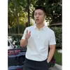 Camisa polo de alta calidad para hombre, colección de otoño, elegante y genial, camiseta de manga corta de corte regular, moderna y versátil, camiseta de manga larga casual a la moda