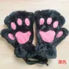 Luvas de Garra de Gato Pelúcia Meio Dedo Patas de Urso Luvas Sem Dedos Fofas Femininas Veludo Grosso Luvas de Gola Cartoon Luvas Quentes