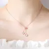Collar Pequeño de Cintura de Plata Pura Cadena para Clavícula de Mujer Colgante de Corazón de Lujo Estilo Ins Joyería Regalo de Cumpleaños para Novia